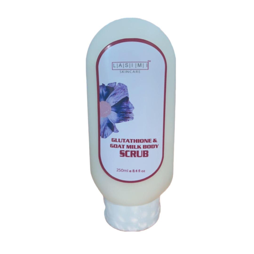 GLUTATHIONE & GOAT MILK BODY SCRUB 250ML La Simi Skin Care Store GLUTATHIONE & GOAT MILK BODY SCRUB 250ML La Simi Skin Care Store